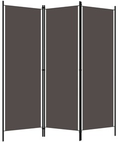 vidaXL Διαχωριστικό Δωματίου με 3 Πάνελ Ανθρακί 150 x 180 εκ.