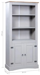 vidaXL Έπιπλο Τηλ. Μεξικ Στιλ Corona Γκρι 80x40x170 εκ Ξύλο Πεύκου