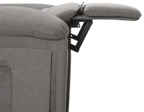 vidaXL Πολυθρόνα Ανακλινόμενη Ηλεκτρική Ανοιχτό Γκρι Υφασμάτινη