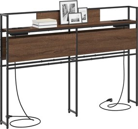 vidaXL Κεφαλάρι Αποθήκης με ράφι Καφέ δρυς 98 cm Επεξεργασμένο ξύλο