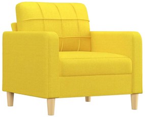 vidaXL Πολυθρόνα Ανοιχτό Κίτρινη 60 εκ. Υφασμάτινη