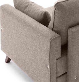 Πολυθρόνα Bella Megapap υφασμάτινη χρώμα κρεμ 82x81x85εκ.