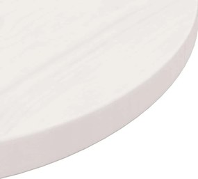 vidaXL Επιφάνεια Τραπεζιού Λευκή Ø60x2,5 εκ. από Μασίφ Ξύλο Πεύκου