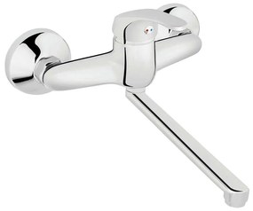 Μπαταρία Νιπτήρος Εντοιχισμού Μεγάλη Basic BBC5 Chrome Ferro Metal