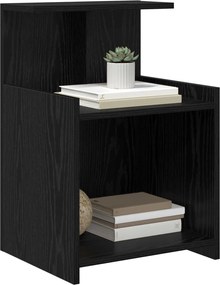 vidaXL Κομοδίνο Μαύρη Οξυά 40 x 35 x 60 εκ. Επεξεργασμένο Ξύλο