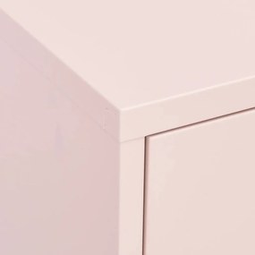 vidaXL Ντουλάπι Αποθήκευσης Ροζ 80 x 35 x 101,5 εκ. Ατσάλινο