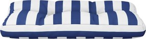 vidaXL Μαξιλάρι Παλέτας Μπλε &amp; Λευκό Ριγέ 80 x 40 x 12 εκ. Υφασμάτινο