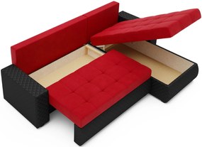 Γωνιακός καναπές Riverside-Kokkino-Mauro