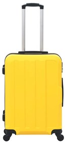 vidaXL Σετ Βαλιτσών Τρόλεϊ με Σκληρό Περίβλημα 3 τεμ. Κίτρινο από ABS