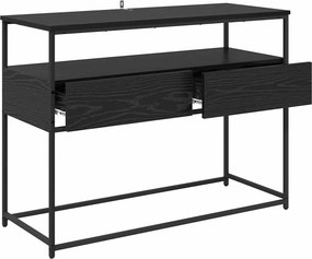vidaXL Τραπέζι κονσόλας Μαύρη Οξυά 100 x 40 x 75 cm Επεξεργασμένο ξύλο