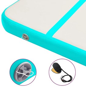 vidaXL Στρώμα Ενόργανης Φουσκωτό Πράσινο 300x100x20 εκ. PVC με Τρόμπα