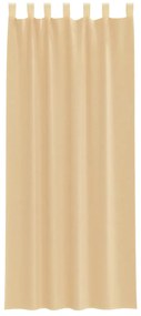 vidaXL Κουρτίνες Voile με βρόχους 2 τεμάχια Άμμος 140x260 cm