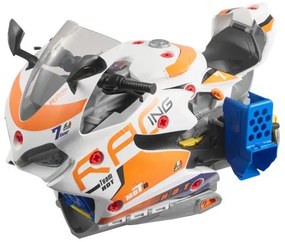 VEVOR Motorcycle Engine Toy, 25 Pieces, Motorcycle Mechanic Toy with Removable Parts, Lights &amp; Sounds, Simulated Riding &amp; Track Racing, Kids Mechanic Workshop Set for Toddler 3 Years and Up, Yellow