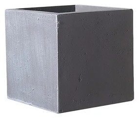 Supergreens Γλάστρα Πήλινη Τετράγωνη "Rocky" Γκρι M 30x30x30 εκ