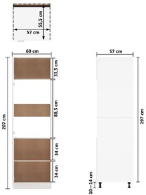 ΝΤΟΥΛΑΠΙ ΨΥΓΕΙΟΥ ΚΑΠΝΙΣΤΗ ΔΡΥΣ 60X57X207 ΕΚ. ΕΠΕΞΕΡΓ. ΞΥΛΟ 815600