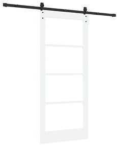 vidaXL Ολισθητή Πόρτα Λευκό 86 x 198.5 cm Ξύλο και μέταλλο