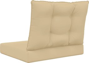vidaXL Μαξιλάρι Καναπέ Εξωτερικού Χώρου 2 pcs Μπεζ Πολυεστέρας