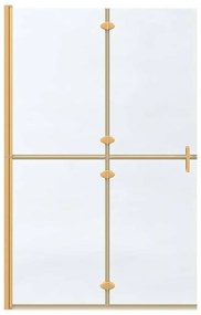 vidaXL Τοίχος ντους Walk-in Άλλο Χρυσό και διαφανές 120 x 190 cm