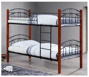 Κρεβάτι Κουκέτα Norton Black E8071 201X97X160 cm Μονό Metal,Wood