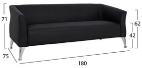 ΣΕΤ ΣΑΛΟΝΙΟΥ 2ΤΜΧ KIANA ΜΕ ΜΑΥΡΟ PU HM11285.01