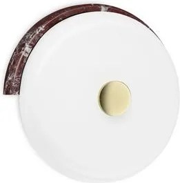 Απλίκα Τοίχου Trip Wall Ø19cm με Μάρμαρο Καφέ Burgundy