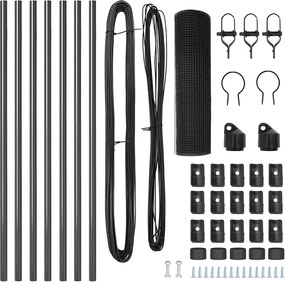 vidaXL Στύλος Περιφράξεων Γκρι 10 x 0,6 μ (12 x 12 mm δίχτυ)