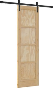 VidaXL Συρόμενη Πόρτα 61 x 198,5 εκ. Επεξεργασμένο Ξύλο Φυσικό