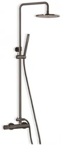 Eurorama Eletta Tecno Black Brushed Στήλη Ντουζιέρας 2 Εξόδων