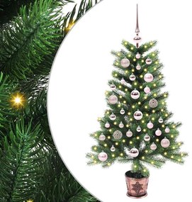 vidaXL Χριστουγεννιάτικο Δέντρο με 150 LED με βάση Πράσινο 90 cm PE