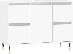 vidaXL Ντουλάπι Μπάνιου Λευκό 80 x 33 x 60 εκ. Επεξεργασμένο Ξύλο