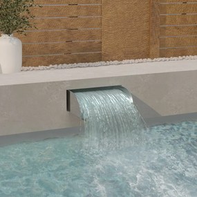 vidaXL Καταρράκτης 45 x 34 x 14 εκ. από Ανοξείδωτο Ατσάλι 304 με LED