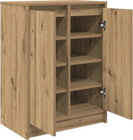 vidaXL Παπουτσοθήκη Τεχνίτης Δρυς 57x34x76 εκ. από Επεξεργασμένο Ξύλο