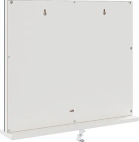 vidaXL Καθρέφτης Vanity LED Λευκό 50 x 10 x 44 εκ Γυαλί και Χάλυβας