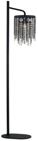 Φωτιστικό Δαπέδου Julianna 4264000 20x160cm 1xE14 40W Clear-Black Viokef Ατσάλι,Γυαλί