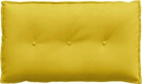vidaXL Μαξιλάρι Πλάτης Κίτρινο 80 x 50 cm Υφασμάτινο Κορντουρά