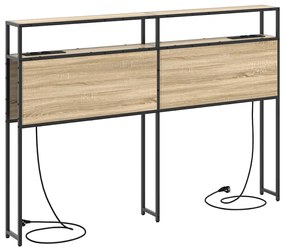 vidaXL Κεφαλάρι Αποθήκης με ράφι Sonoma Δρυς 135 cm Επεξεργασμένο ξύλο