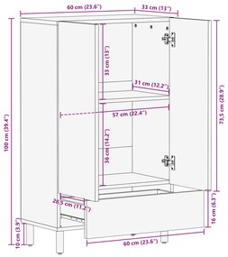 ΝΤΟΥΛΑΠΙ ΜΑΥΡΟ 60 X 33 X 110 ΕΚ. ΑΠΟ ΕΠΕΞΕΡΓΑΣΜΕΝΟ ΞΥΛΟ 4017678