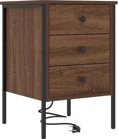 vidaXL Κομοδίνο Καφέ δρυς 42 x 41 x 61 εκ Επεξεργασμένο ξύλο