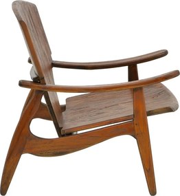 Πολυθρόνα Brazin καρυδί teak ξύλο 72x71x77εκ 72x71x77 εκ.