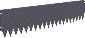 vidaXL Περίγραμμα γκαζόν 10 τμχ. 103 x 25 εκ Steel Ανθρακί