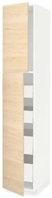 METOD/MAXIMERA ψηλό ντουλάπι με 2 πόρτες/4 συρτάρια, 40x60x220 cm 694.592.13