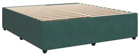 ΚΡΕΒΑΤΙ BOXSPRING ΜΕ ΣΤΡΩΜΑ ΣΚΟΥΡΟ ΠΡΑΣΙΝΟ 180X200ΕΚ. ΒΕΛΟΥΔΙΝΟ 3290109