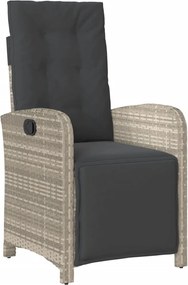 vidaXL Σετ Τραπεζαρίας Κήπου 5 τεμ. Αν. Γκρι Συνθ. Ρατάν με Μαξιλάρια