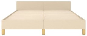 vidaXL Σκελετός Κρεβατιού Χωρίς Στρώμα Κρεμ 140x200 εκ.Υφασμάτινο