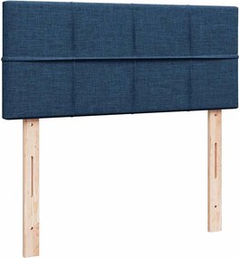 vidaXL Κρεβάτι Boxspring με Στρώμα Μπλε 120x200 εκ. Υφασμάτινο