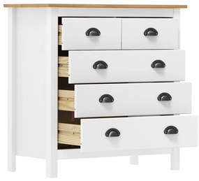 vidaXL Μπουφές Hill Λευκός 79x40x80 εκ. από Μασίφ Ξύλο Πεύκου