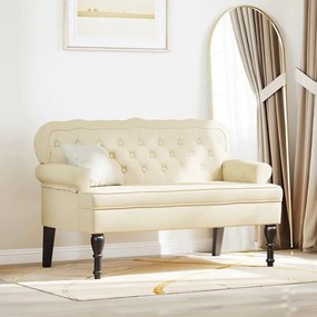 Καναπές Chesterfield Κρεμ 119.5 x 64.5 x 75 εκ. Τεχνητό Δέρμα