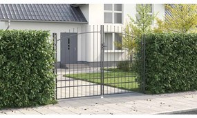 VidaXL Διπλή Πύλη CORONA 299,5 x 249,5 εκ. Κλειδώσιμο Ατσάλι Γκρι
