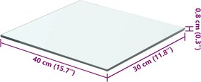 vidaXL Ράφι Πάνελ Διάφανο 40 x 30 εκ. Γυάλινο