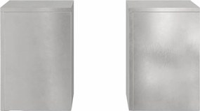 vidaXL Βάση φυτών 2 pcs Ασημί 24 x 24 x 35 εκ. Ανοξείδωτο ατσάλι